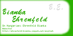 bianka ehrenfeld business card